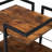 Burnt Wood Pattern Multi-Tier Salon Cart with Universal Wheels, Suitable for Hairdressing