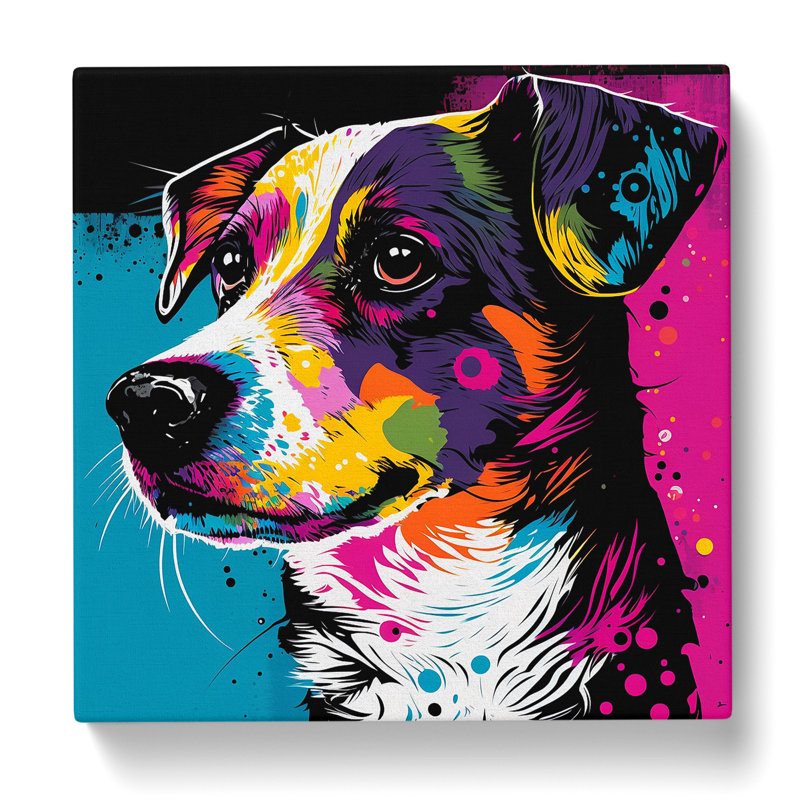 Jack Russell Pop Art - Wrapped Canvas
