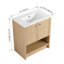 Meuble-lavabo de 76 cm (30 po), contreplaqué de chêne, céramique - Meuble-lavabo autoportant en contreplaqué avec lavabo et grand espace de rangement