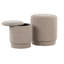 Ensemble de repose-pieds en tissu brun clair-1185921663-1185921651