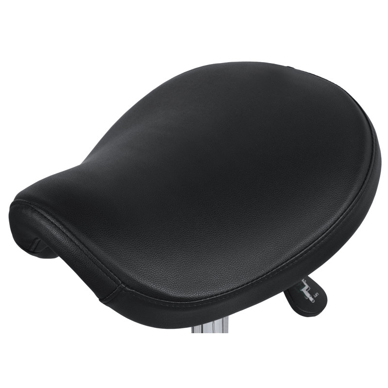 Saddle Chair Ergonomic Tilt Adjustable Saddle Stool Office Task Chair, Black