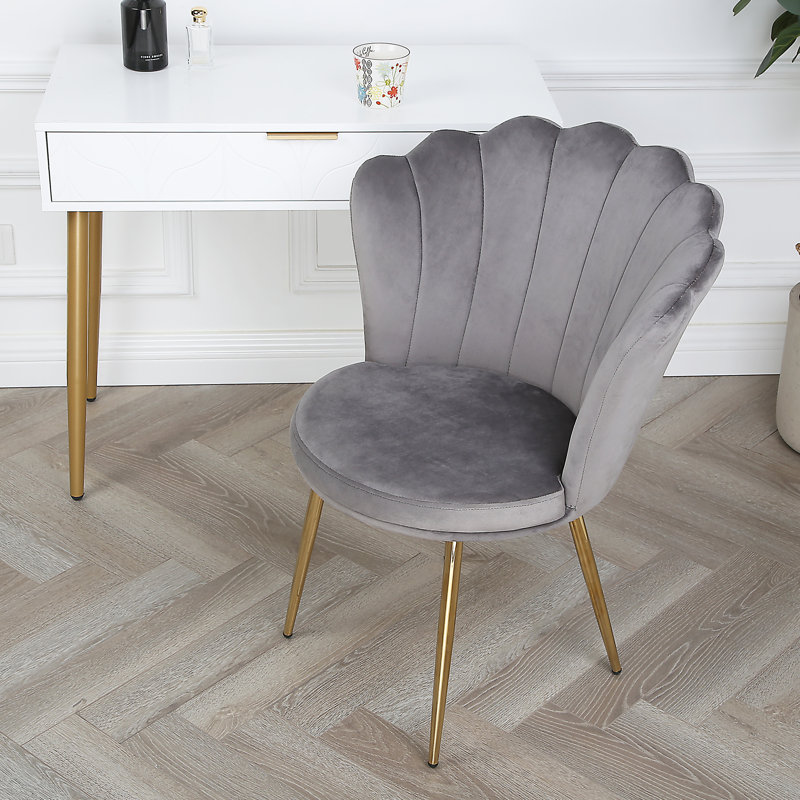 Daisy Velvet Accent Chair, Grey