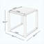 Table d'appoint d'extérieur avec plateau en bois de teck, table d'appoint de patio à structure en métal blanc, capacité de 120 lb pour le salon au bord de la piscine