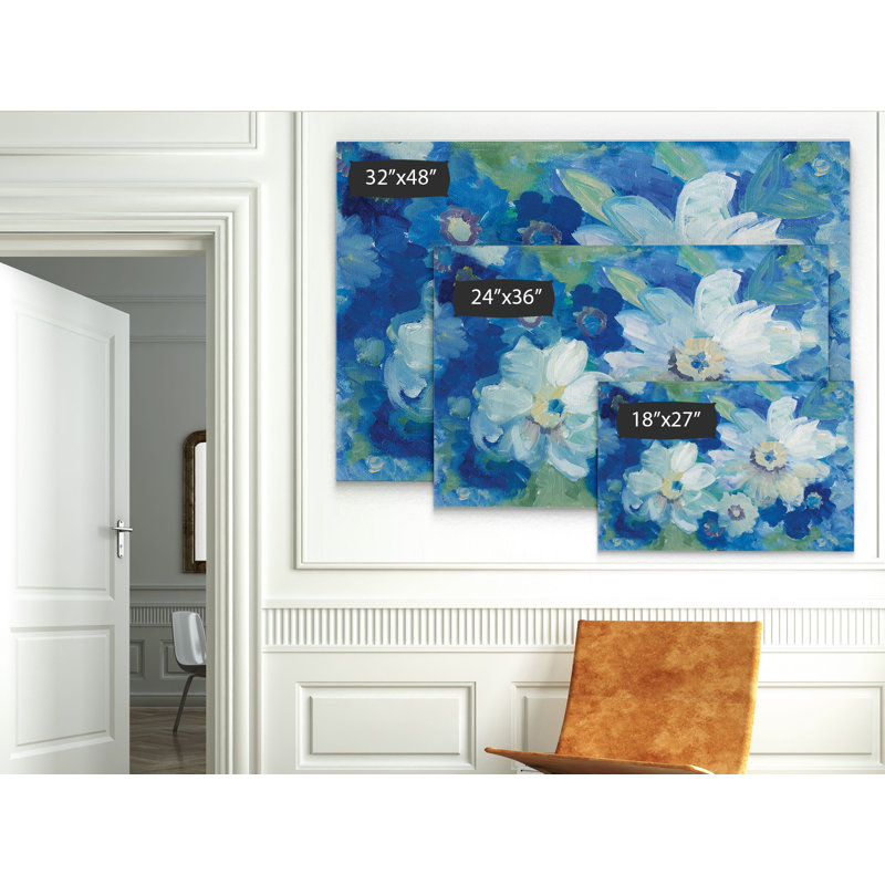 «Blue Nocturne I», reproduction sur toile tendue, H 18 po x l 27 po x P 1,5 po