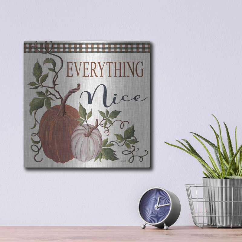 «Everything Nice» par Cindy Jacobs, art mural en métal, H 12 po x l 12 po
