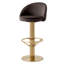 Counter Stool Dorland Roche Dark Gray Velvet-1417495079