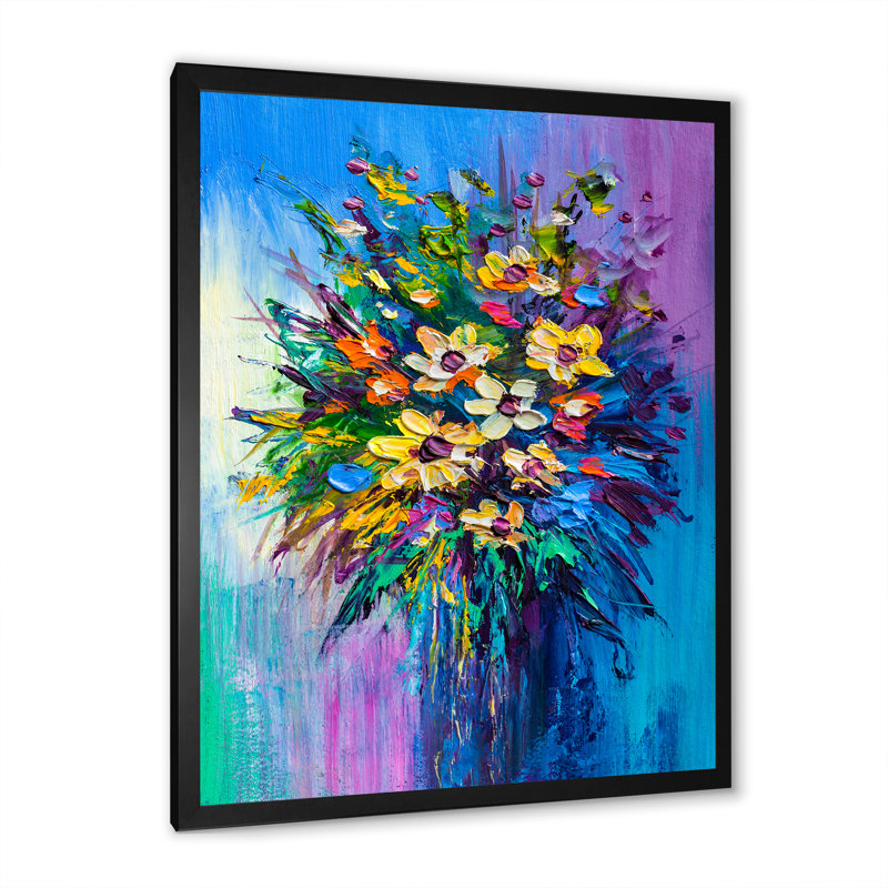 Art moderne gris et bleu II 2PT47720, Cadre noir, H 20 po x l 12 po x P 1 po