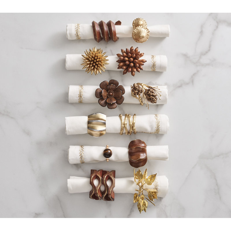 Gilded Pine Napkin Ring