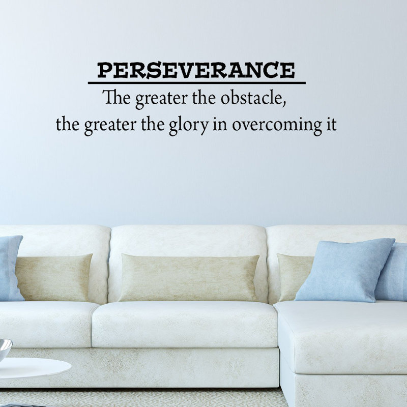 Décalcomanie murale plus grand que le perseverance Deckerville, H 7 po x l 22 po x P 0,01 po