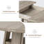 Table de salle à manger extensible ronde à ovale, piètement en bois avec tablette de rangement-1384172865