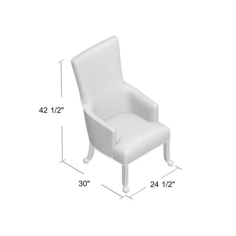 Fauteuil de 24,5 po de largeur Lawerence, 9508 fumée, Espresso