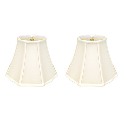 Royal Designs, Inc. BSO-701-12EG-2 Flare Bottom Outside Corner Scalloped Basic Lamp Shade, 6.5 x 12 x 9.25, Eggshell, 2-Pack