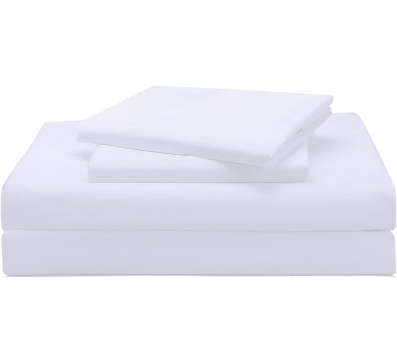 Soft  Microfiber Sheet Set, King Sheet Set + 1 Fitted Sheet + 2 Pillowcases, White