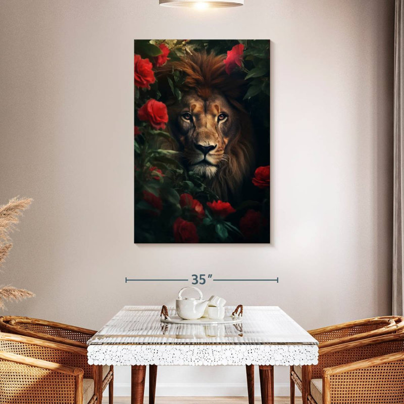 Brampt Lion Flowers, 48" H x 32" W