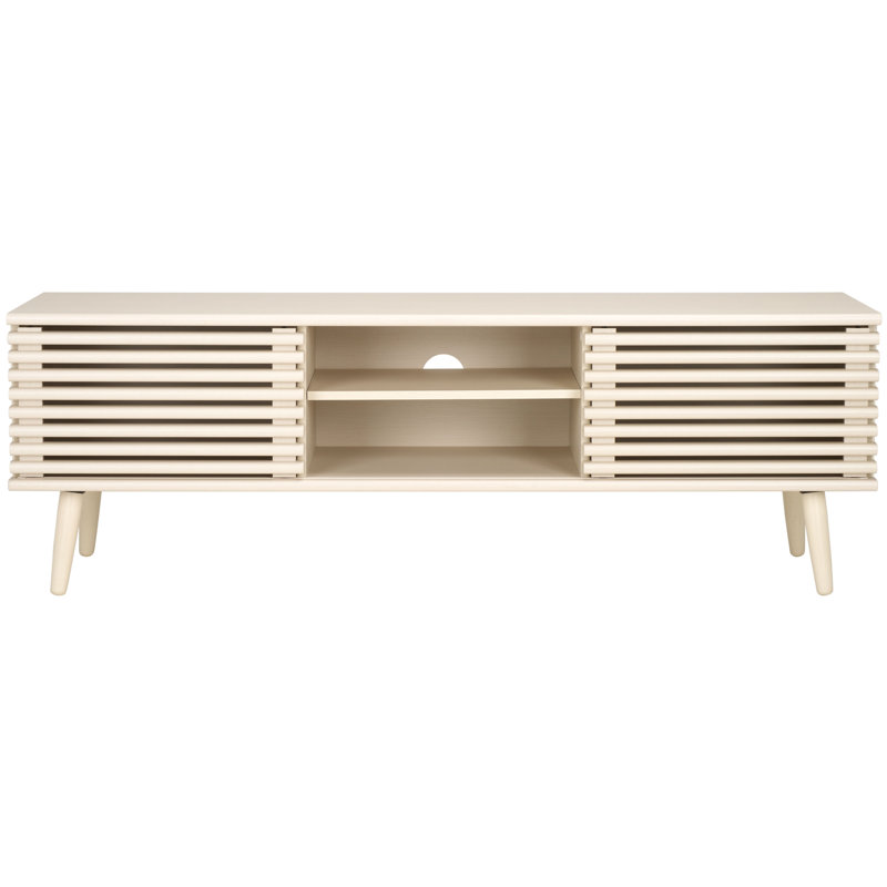 Jaroslaw 59'' W Storage TV Stand, White Wash