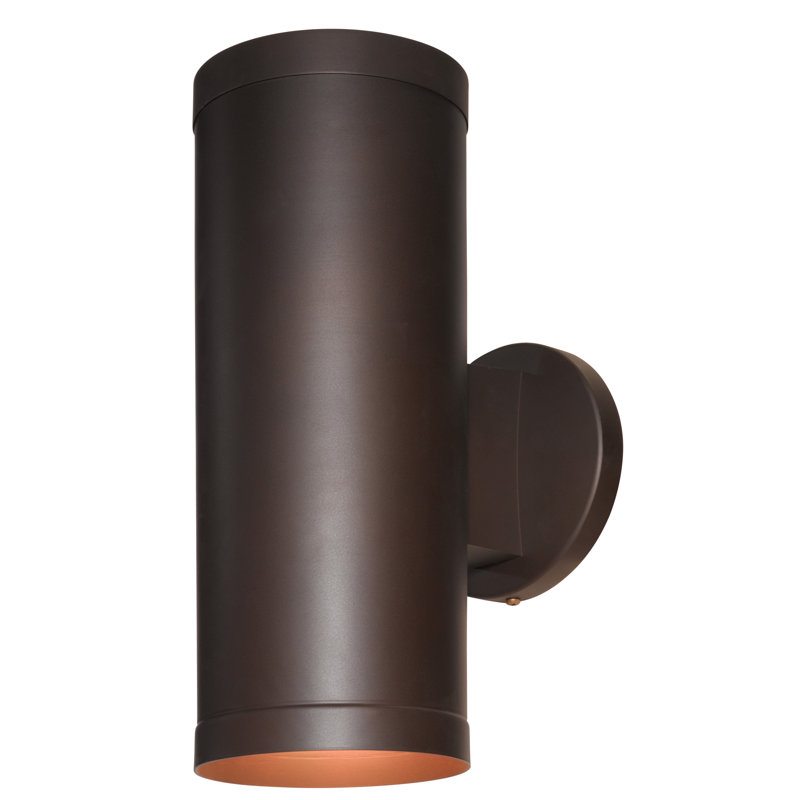 Anis - lèche-mur pour environnement humide 2 lumières - Abat-jour en verre transparent - incandescent, Bronze