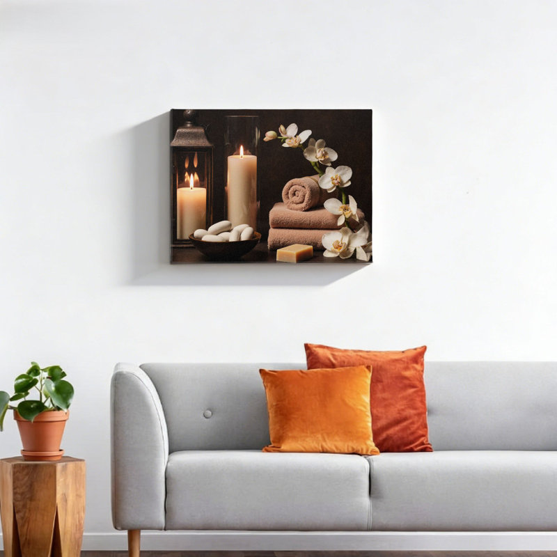 Art mural en forme de bougie, 16 pi x 20 pi