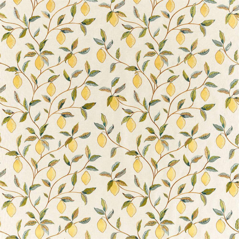 Lemon Tree Embroidery Fabric