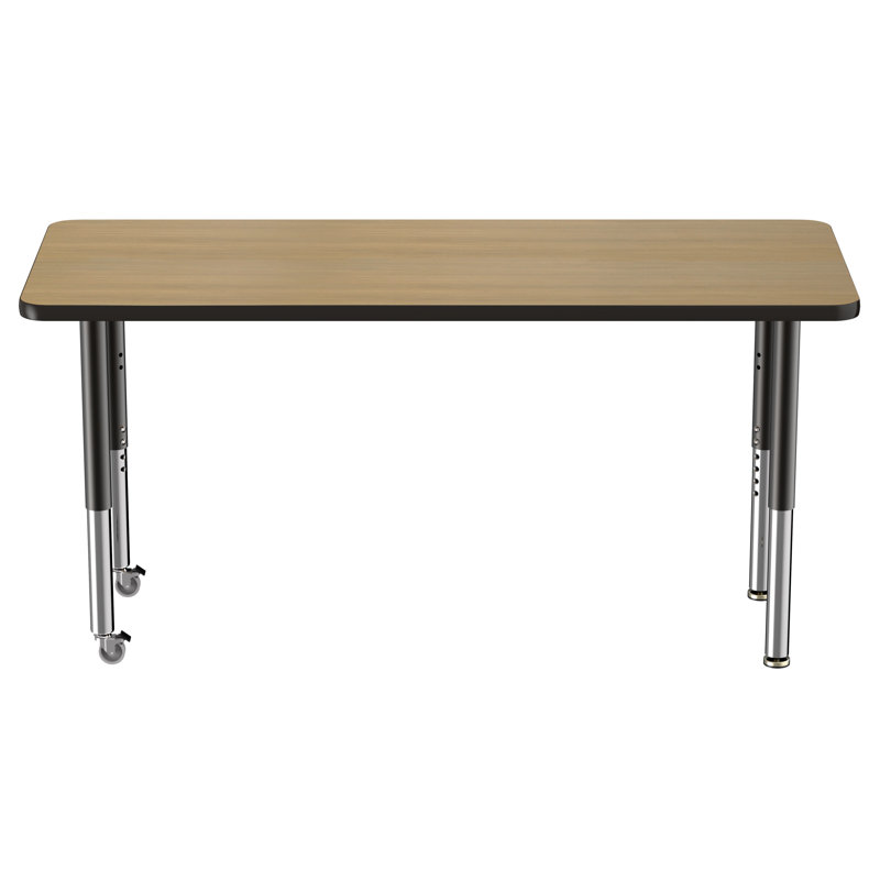 Table rectangulaire rectangulaire (24 x 60 po), pieds super réglables, 24" x 60", Chêne Pasadena / noir, Super