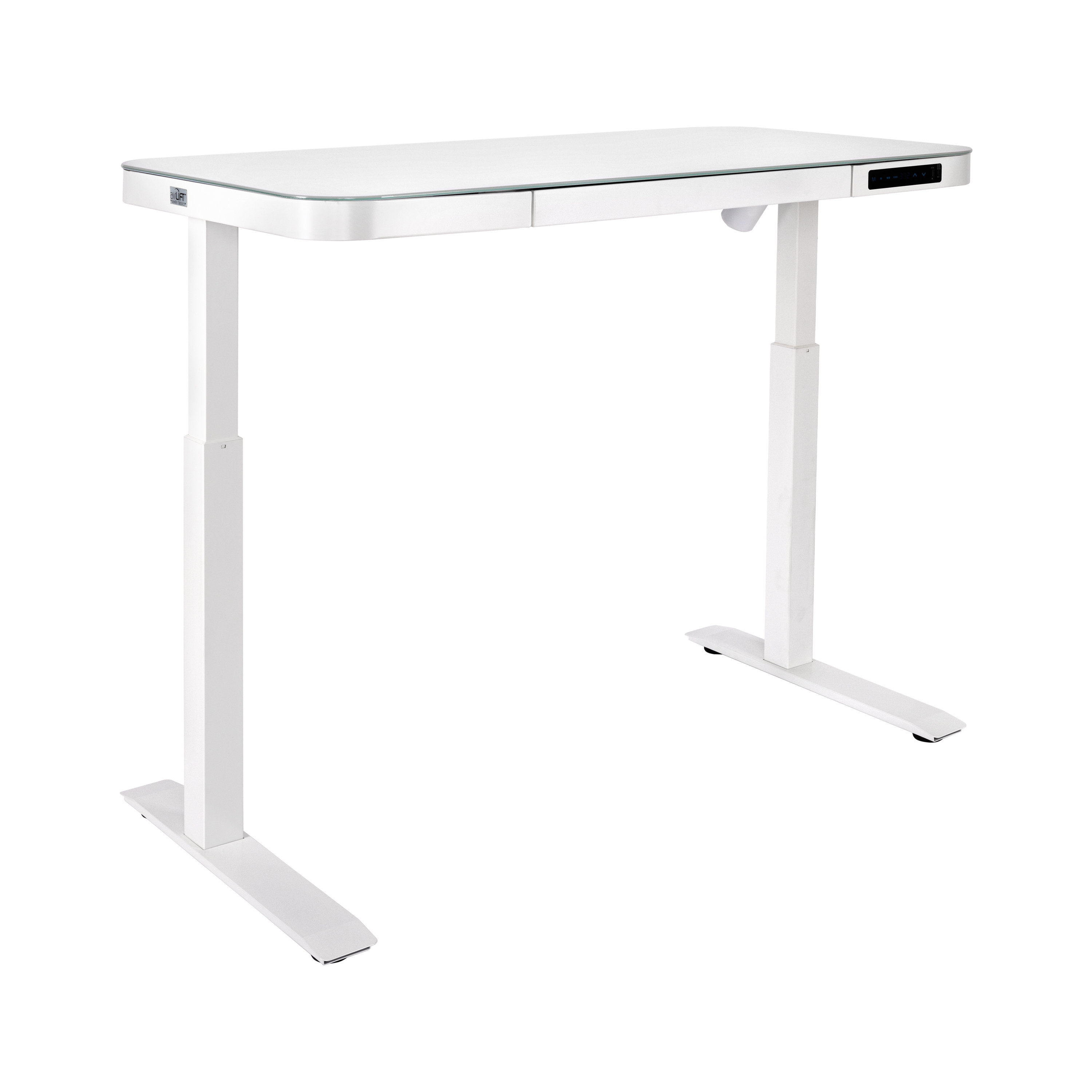 Seville Classics AIRLIFT® airLIFT 48" W Electric Adjustable Height Tempered Glass Desk & Reviews