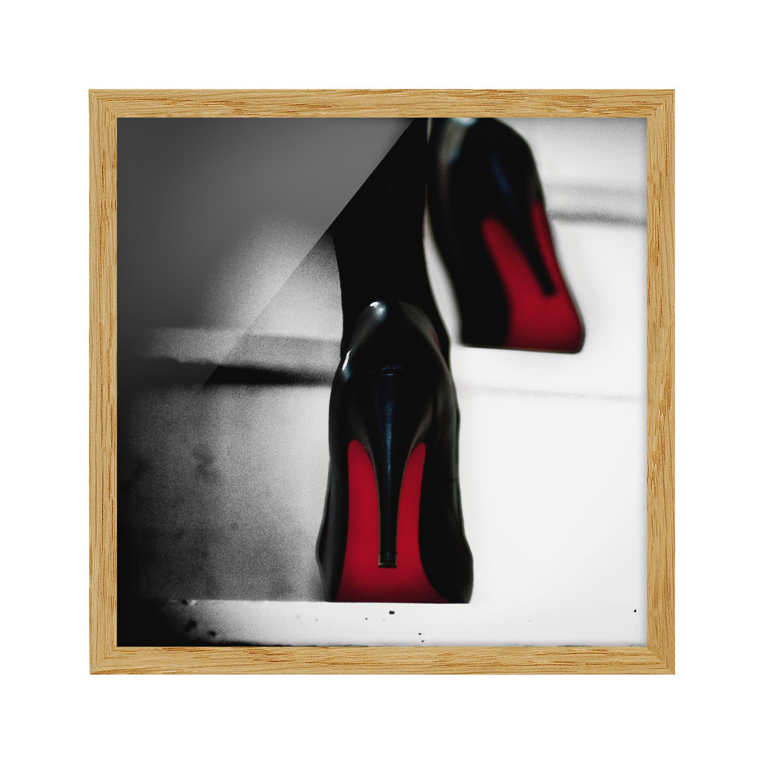 Gerahmtes Poster High Heels in Red