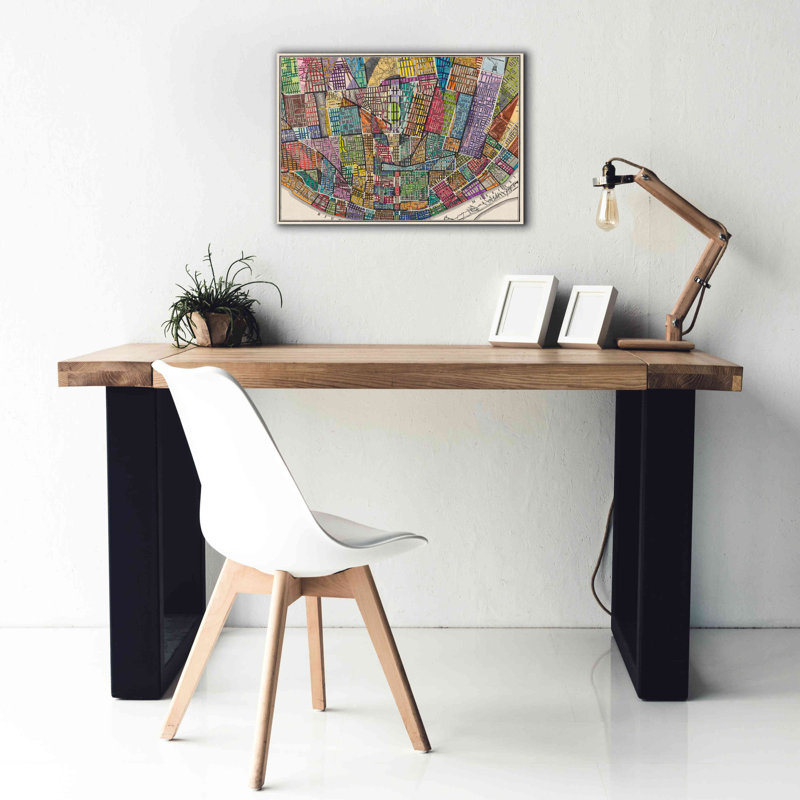 «Modern Map of St. Louis» par Nikki Galapon, art mural sur toile, H 18 po x l 26 po x P 0,75 po
