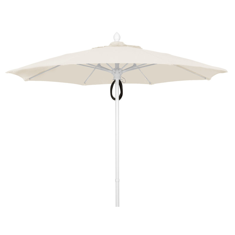 Parasol de marché 9 pi Prestige, Blanc, Sunbrella® naturel