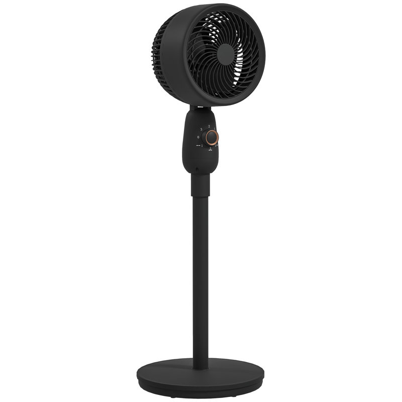 17 Stories 91cm Oscillating Pedestal / Standing Fan Fan, Black