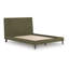 Grand lit Lina avec revêtement en polyester vert sauge, pieds fuselés-121545384