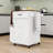 Kitchen Cart with Drop Leaf, Drawer, Storage Cabinet, Adjustable Shelf, Side Rack and Towel Bar-1910119932