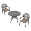 Mobilier de patio en fonte d'aluminium avec coussins-2107602262