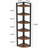 70.87" Tall 6-Tier  Rustic Brown Corner Bookshelf Storage Shelf For Living Room & Office