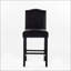 Ensemble de 2 tabourets de bar rembourrés à hauteur de comptoir de 27 po avec garniture cloutée, gris anthracite foncé et tissu