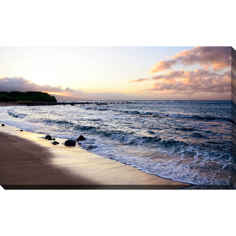 «Sunset Beach», reproduction de photo, H 18 po x l 30 po x P 1 po, Toile tendue