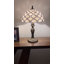 Lampe de table Varga Tiffany avec grains de cristal en verre coloré blanc et ampoule DEL incluse l 12 po x P 12 po x H 19 po