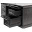 Bureau traditionnel double caisson, bureau de direction, table de bureau, entièrement assemblé, noir-124303686