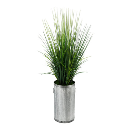 55'' Faux Reed Grass in Metal Planter