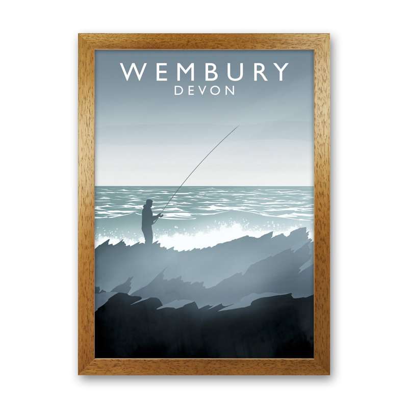 Wembury Portrait by Richard O'Neill - Print, Brown Framed, 88cm H x 64cm W x 3cm D