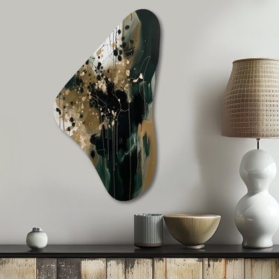 Black Abstracted Realities - Abstract Boomerang Shape Metal Wall Sculpture