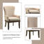 Chaise rembourrée beige et brun récupéré Waynefleet