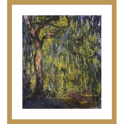 «Weeping Willow» par Claude Monet, impression giclée sur cadre