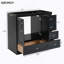 Meuble-lavabo noir 36 po (lavabo non inclus)