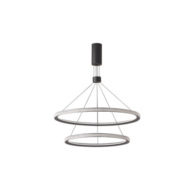 1 - Light Black LED Wagon Wheel Pendant
