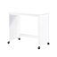 Ensemble de bureau et tabouret avec bureau à roulettes 3 pièces avec roulettes et 2 ports de chargement