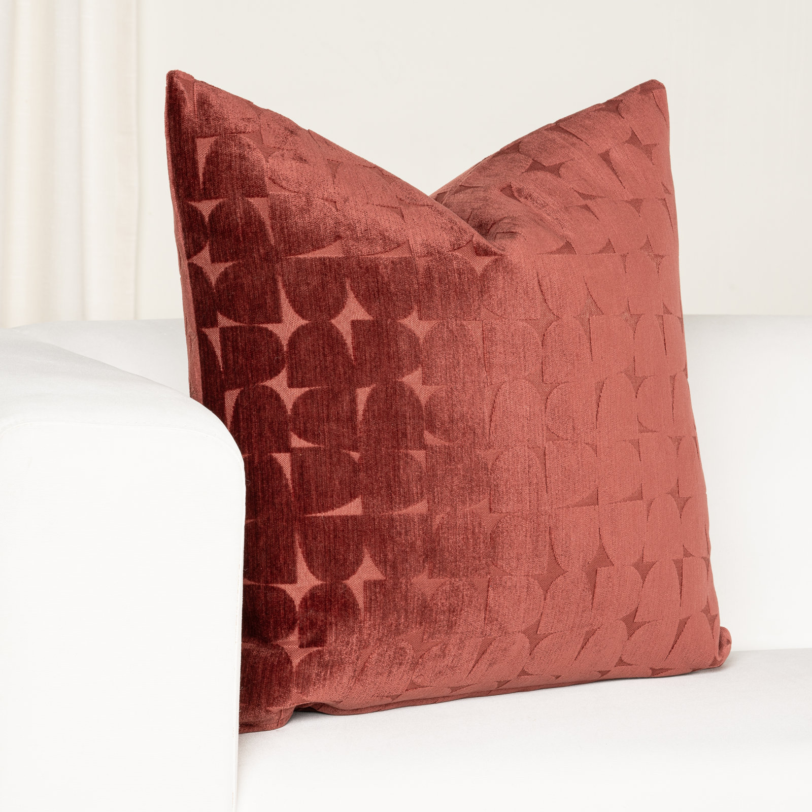 Gumdrop Throw Pillow, Square 18", Polyester, Red