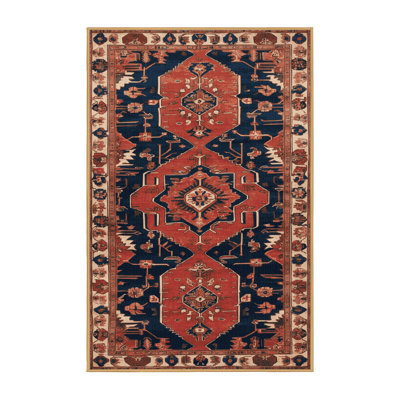 Machine Washable Persian Brown Area Rug