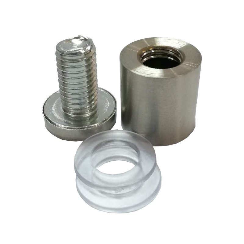 Fixturedisplays® 0.75" Cap 1" Barrel Standoff Picure Frame Mounting Hardware Standoof Nut Screw 16753-C 19X30-4PK