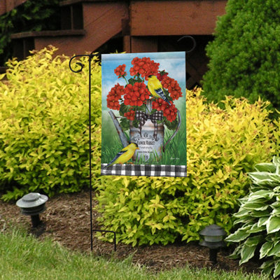 Drapeau de jardin pour arrosoir géranium