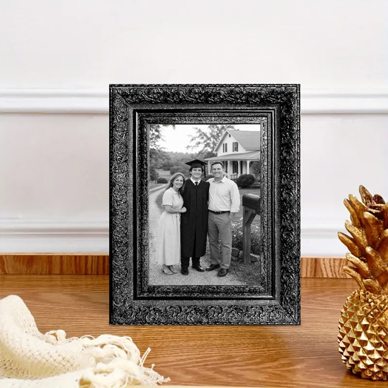 Cadre photo 3 pièces 5 "x 7" noir à mémoire de forme, Noir, 3, 5 po x 7 po