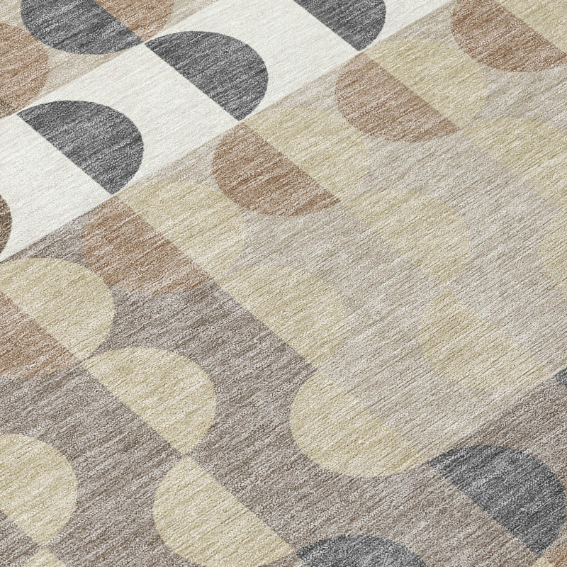 Machine Washable Indoor/Outdoor Chantille ACN2816 Geometric Rug, Ivory, 10' x 14'